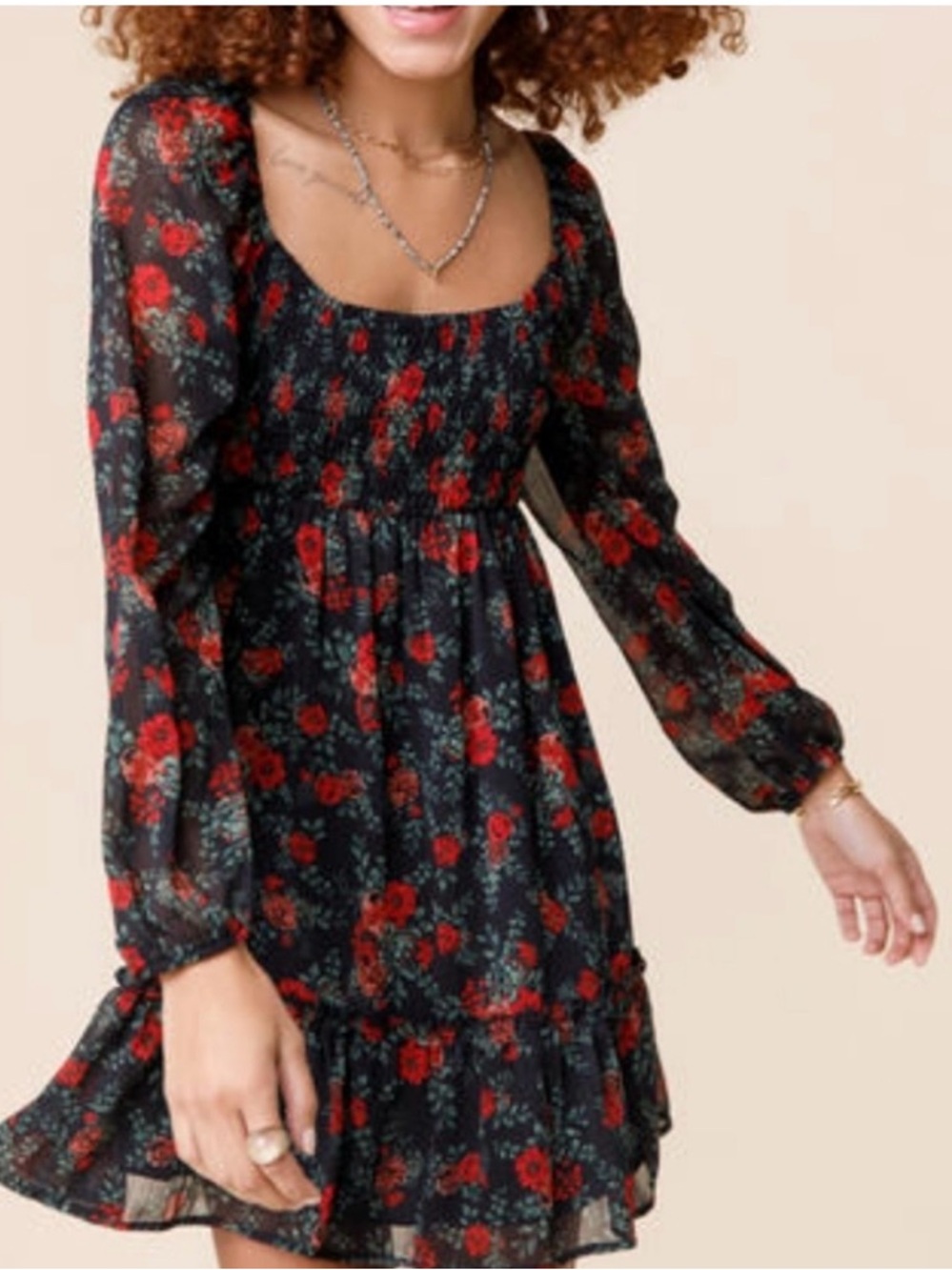 NWOT Francescas Sweetheart Floral Dress Size Small